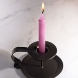 LaCire Drip Pillar Candles - Violet - Violet Drip Candles - Set of 3 - Image 4