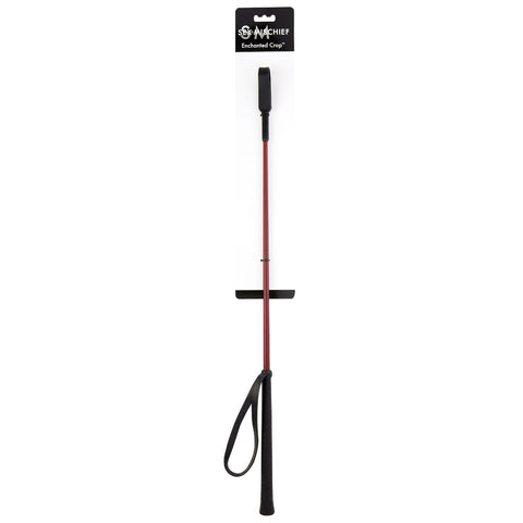 Sex & Mischief Enchanted Crop - Burgundy/Black Riding Crop - Image 1