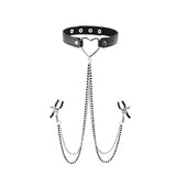 Sex & Mischief Amor Collar with Nipple Clamps - Metal Restraints - Image 3