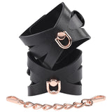Sex & Mischief Brat Handcuffs - Black/Rose Gold Restraints - Image 3