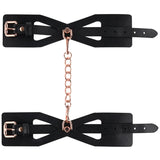 Sex & Mischief Brat Handcuffs - Black/Rose Gold Restraints - Image 4