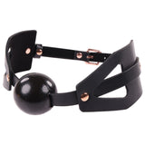 Sex & Mischief Brat Ball Gag - Black/Rose Gold Mouth Restraint - Image 3