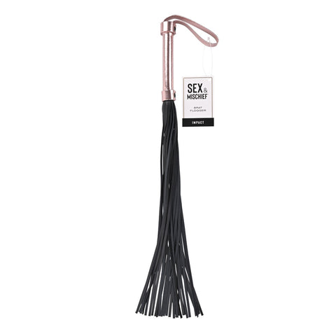 Sex & Mischief Brat Flogger - Rose Gold/Black Flogger - Image 1