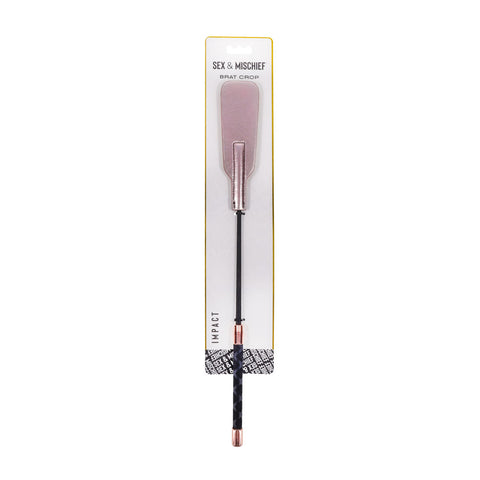 Sex & Mischief Brat Crop - Rose Gold 47 cm Crop Whip - Image 1