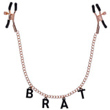 Sex & Mischief Brat Charmed Nipple Clamps - Rose Gold Nipple Clamps with 45 cm Chain - Image 4