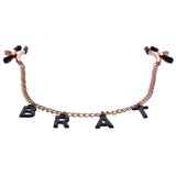 Sex & Mischief Brat Charmed Nipple Clamps - Rose Gold Nipple Clamps with 45 cm Chain - Image 5