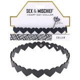 Sex & Mischief Heart Day Collar - Black Collar - Image 1