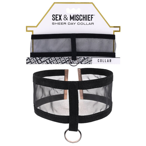 Sex & Mischief Sheer Day Collar - Black Collar - Image 1