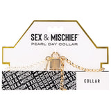 Sex & Mischief Pearl Day Collar - Pearl/Gold Necklace - Image 7