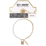 Sex & Mischief Pearl Day Collar - Pearl/Gold Necklace - Image 1