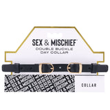 Sex & Mischief Double Buckle Day Collar - Black Collar - Image 9