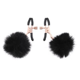 Sex & Mischief Puff Nipple Clamps - Black/Gold Nipple Clamps - Set of 2 - Image 2