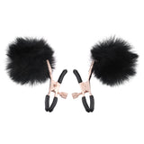 Sex & Mischief Puff Nipple Clamps - Black/Gold Nipple Clamps - Set of 2 - Image 3
