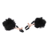 Sex & Mischief Puff Nipple Clamps - Black/Gold Nipple Clamps - Set of 2 - Image 4