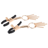 Sex & Mischief Verge Nipple Clamps - Gold Nipple Clamps - Set of 2 - Image 4