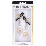 Sex & Mischief Verge Nipple Clamps - Gold Nipple Clamps - Set of 2 - Image 5