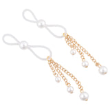 Sex & Mischief Pearl Nipple Ties - Gold/Pearl Nipple Restraints - Set of 2 - Image 4