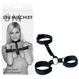 Sex & Mischief Shadow Neck and Wrist Restraint - Black Restraints - Image 1