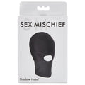 Sex & Mischief Shadow Hood - Black Hood with Mouth Opening