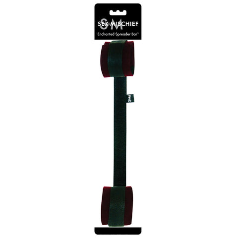 Sex & Mischief Enchanted Spreader Bar - Black/Red Restraints - Image 1
