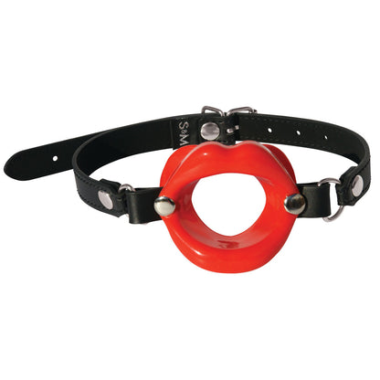 Sex & Mischief Silicone Lips Mouth Gag - Red Mouth Restraint