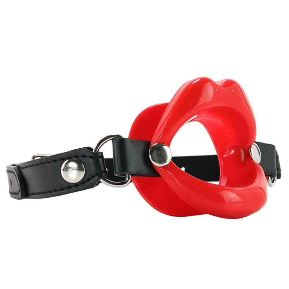 Sex & Mischief Silicone Lips Mouth Gag - Red Mouth Restraint