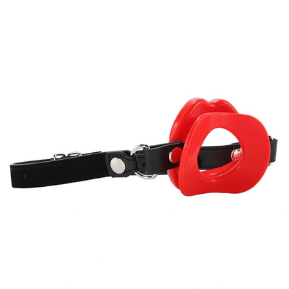 Sex & Mischief Silicone Lips Mouth Gag - Red Mouth Restraint
