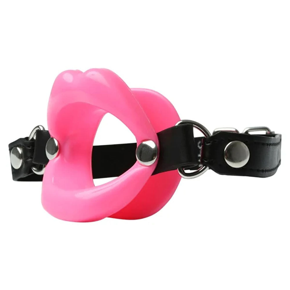 Sex & Mischief Silicone Lips Mouth Gag - Pink Mouth Restraint