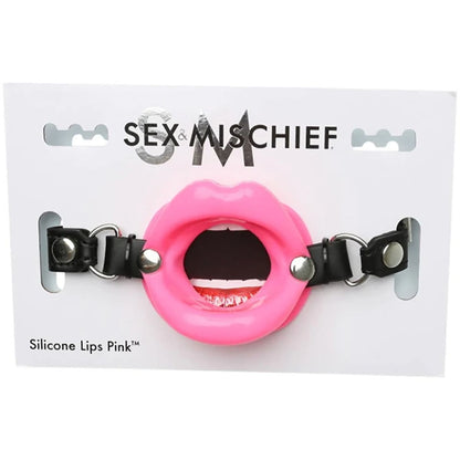 Sex & Mischief Silicone Lips Mouth Gag - Pink Mouth Restraint