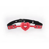 Sex & Mischief Amor Ball Gag - Red/Black Mouth Restraint - Image 3