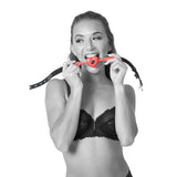 Sex & Mischief Amor Ball Gag - Red/Black Mouth Restraint - Image 5