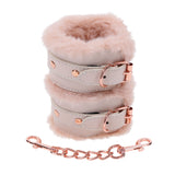 Sex & Mischief Peaches n CreaMe Fur Handcuffs - Peach Restraints - Image 5