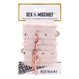 Sex & Mischief Peaches n CreaMe Fur Handcuffs - Peach Restraints - Image 8