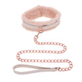 Sex & Mischief Peaches n CreaMe Fur Collar & Leash - Peach Restraint