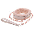 Sex & Mischief Peaches n CreaMe Fur Collar & Leash - Peach Restraint