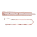 Sex & Mischief Peaches n CreaMe Fur Collar & Leash - Peach Restraint