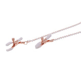Sex & Mischief Peaches n CreaMe Collar with Nipple Clamps - Peach Nipple Restraints - Image 3