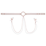 Sex & Mischief Peaches n CreaMe Collar with Nipple Clamps - Peach Nipple Restraints - Image 7
