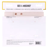 Sex & Mischief Peaches n CreaMe Collar with Nipple Clamps - Peach Nipple Restraints - Image 9