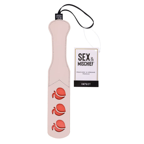 Sex & Mischief Peaches n CreaMe Impression Paddle - Peach Spanking Paddle - Image 1
