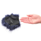 Sex & Mischief Cougar Spiked Sensory Glove - Navy Blue Furry Glove with Metal Spikes - Image 4