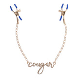 Sex & Mischief Cougar Nipple Clamps - Gold Nipple Clamps with 33 cm Chain - Image 2