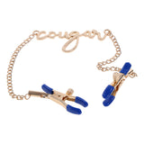 Sex & Mischief Cougar Nipple Clamps - Gold Nipple Clamps with 33 cm Chain - Image 5