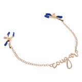 Sex & Mischief Cougar Nipple Clamps - Gold Nipple Clamps with 33 cm Chain - Image 6