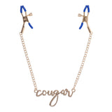 Sex & Mischief Cougar Nipple Clamps - Gold Nipple Clamps with 33 cm Chain - Image 1