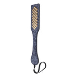 Sex & Mischief Cougar Studded Paddle - Navy Blue Paddle with Gold Studs - Image 2