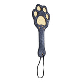 Sex & Mischief Cougar Paw Paddle - Navy Blue/Gold Spanking Paddle - Image 2