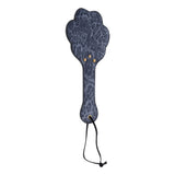 Sex & Mischief Cougar Paw Paddle - Navy Blue/Gold Spanking Paddle - Image 3