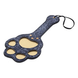 Sex & Mischief Cougar Paw Paddle - Navy Blue/Gold Spanking Paddle - Image 5