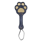 Sex & Mischief Cougar Paw Paddle - Navy Blue/Gold Spanking Paddle - Image 1